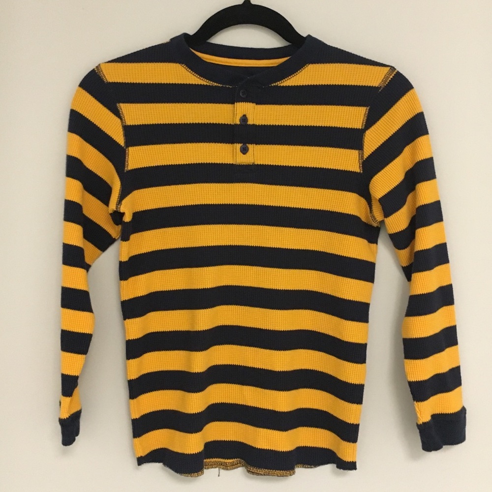 Boys Greendog striped waffle shirt